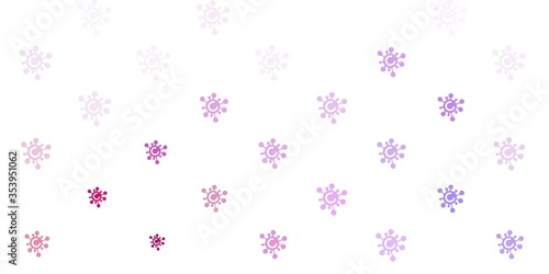 Light Blue, Yellow vector pattern with coronavirus elements.