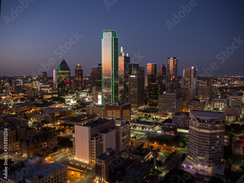 Dallas Skyline at Night, Texas, USA