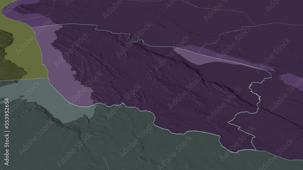 Rukwa, region with its capital, zoomed and extruded on the administrative map of Tanzania in the conformal Stereographic projection. Animation 3D Rukwa, region with its capital, zoomed and extruded on the administrative map of Tanzania in the conformal Stereographic projection. Animation 3D