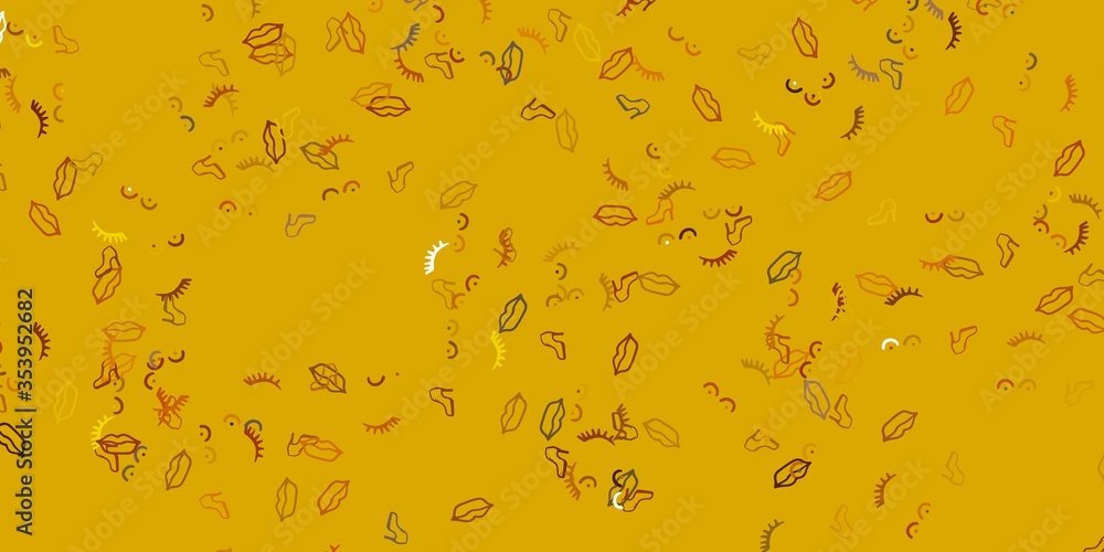 Light Green, Yellow vector pattern with feminism elements. Light Green, Yellow vector pattern with feminism elements.