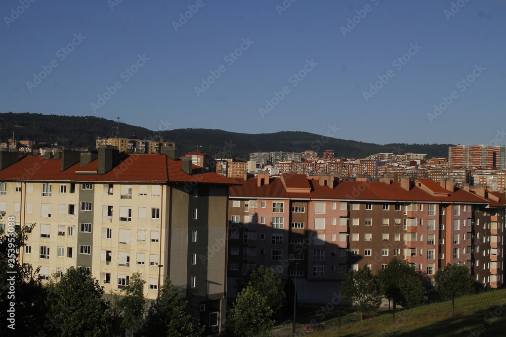 Urban view in the city of Bilbao