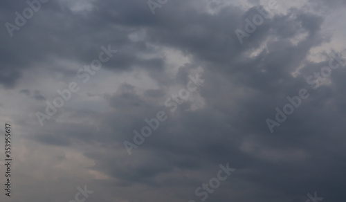 Background of dark clouds before a thunder-storm