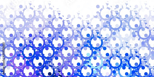 Light BLUE vector texture with disease symbols.