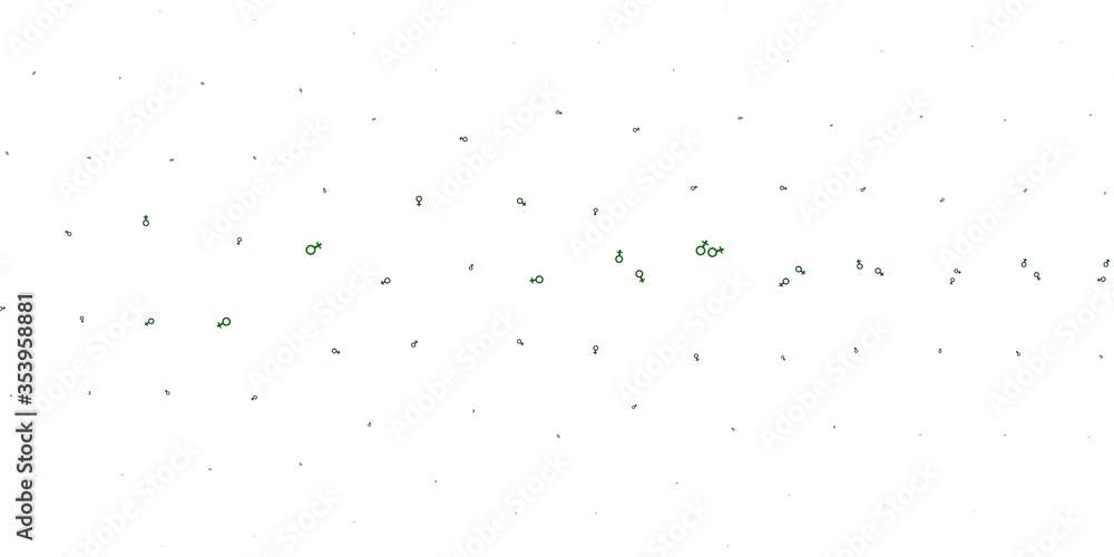 Light Green, Red vector backdrop with woman's power symbols. Light Green, Red vector backdrop with woman's power symbols.