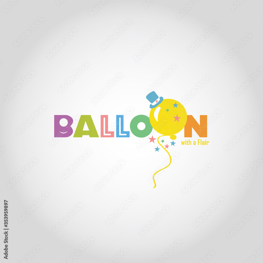Balloon vector logo design template.