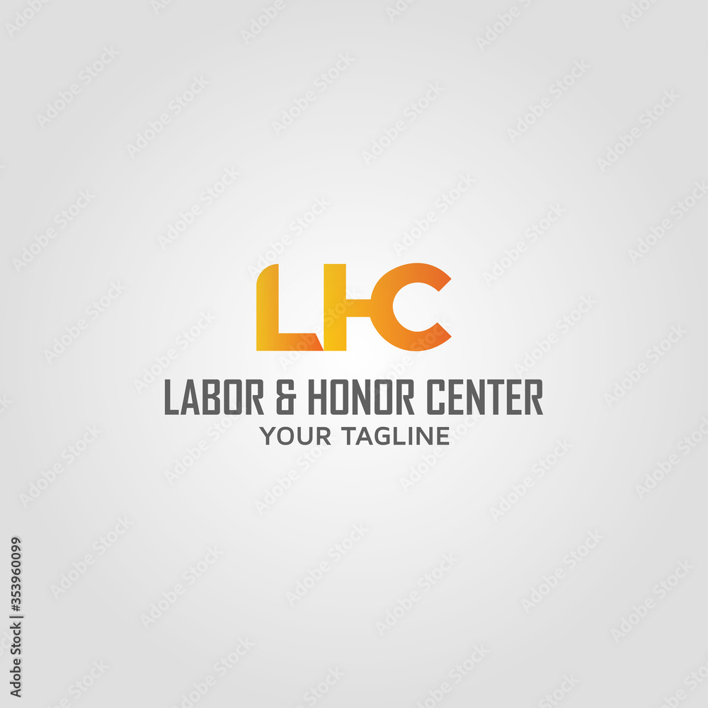 Letter LHC vector logo design