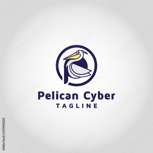 Pelican vector modern logo design template photo