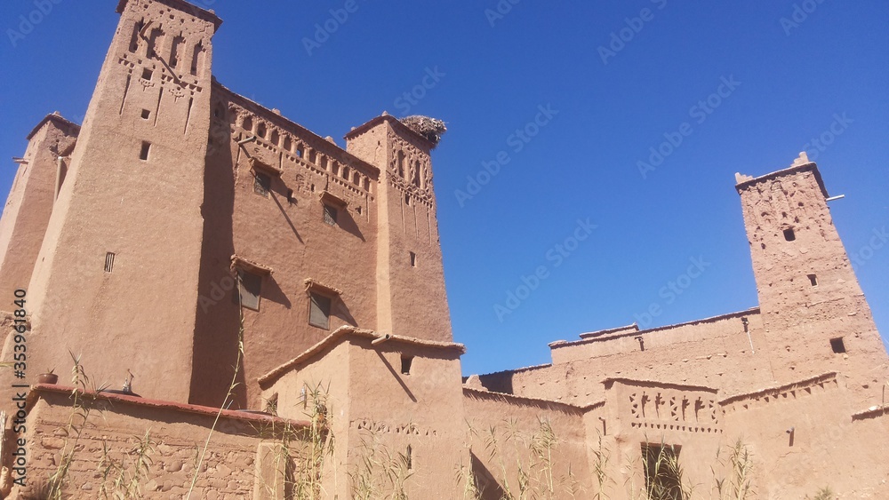 View inside Ait ben Haddou in Morocco.