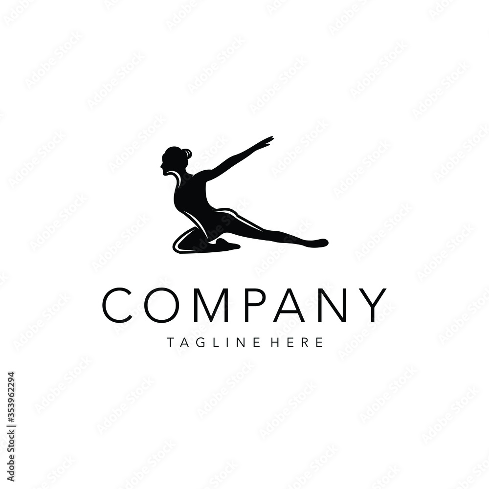 Pilates logo design. Awesome a pilates studio logo. A pilates studio & yoga logotype.