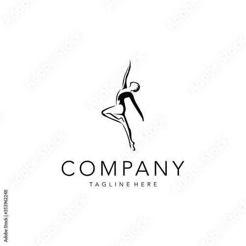 Pilates logo design. Awesome a pilates studio logo. A pilates studio & yoga logotype.