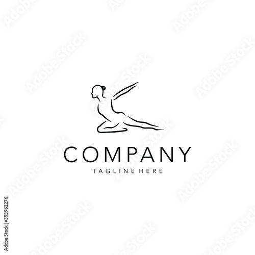 Pilates logo design. Awesome a pilates studio logo. A pilates studio & yoga logotype.