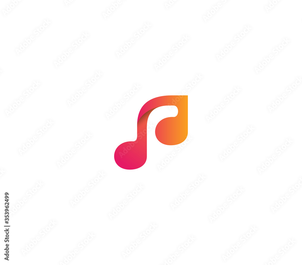 icon music logo design element icon music logo design element