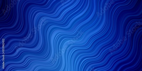 Light BLUE vector background with bent lines. Colorful illustration in circular style with lines. Pattern for websites, landing pages.