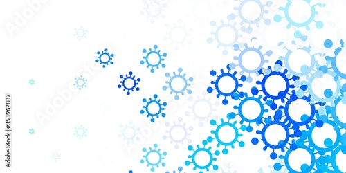 Light BLUE vector texture with disease symbols.