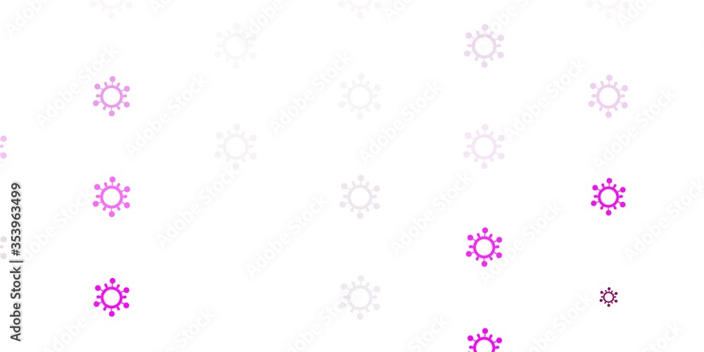 Light Pink vector backdrop with virus symbols. Light Pink vector backdrop with virus symbols.