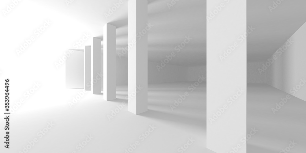 Obraz premium Abstract White Architecture Design Concept