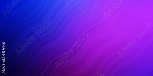 Dark Pink, Blue vector backdrop with bent lines. Colorful illustration, which consists of curves. Smart design for your promotions.