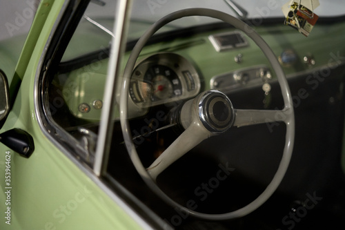 old car tire and odometer