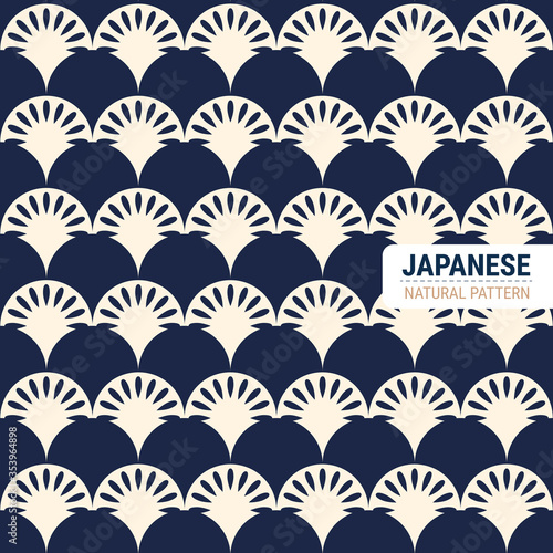 Traditional Japanese natural pattern. This is a simple vector illustration with harmonious blend of retro and modern styles. The color can be changed if needed. Eps10 vector.