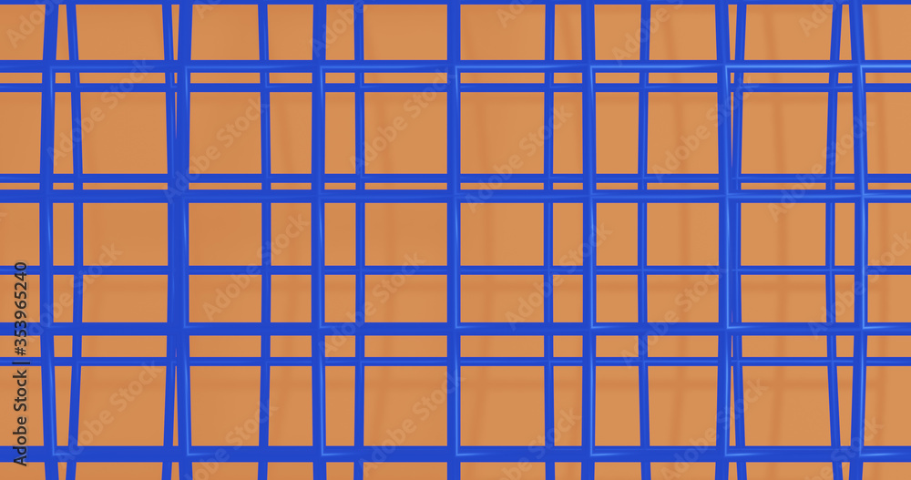 Render with abstract blue mesh