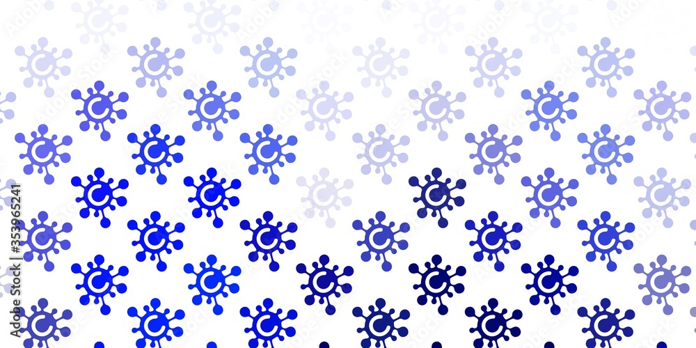 Light BLUE vector texture with disease symbols. Light BLUE vector texture with disease symbols.