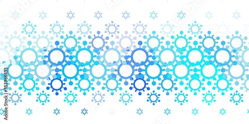 Light BLUE vector texture with disease symbols.