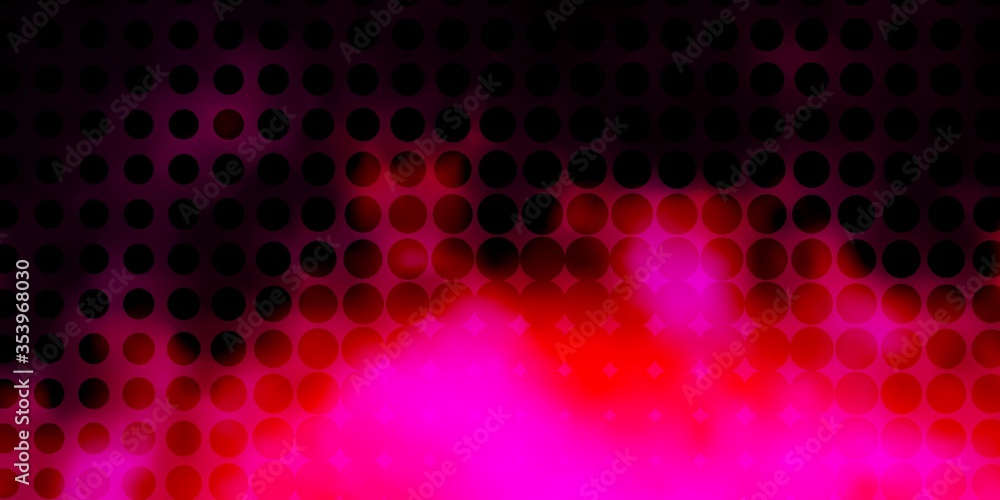Dark Pink vector layout with circle shapes. Modern abstract illustration with colorful circle shapes. Pattern for booklets, leaflets.