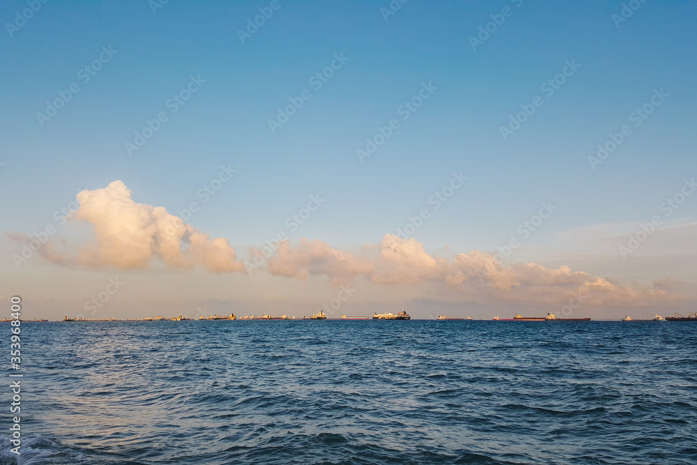 sunset by the sea with clouds during golden hour sunset by the sea with clouds during golden hour