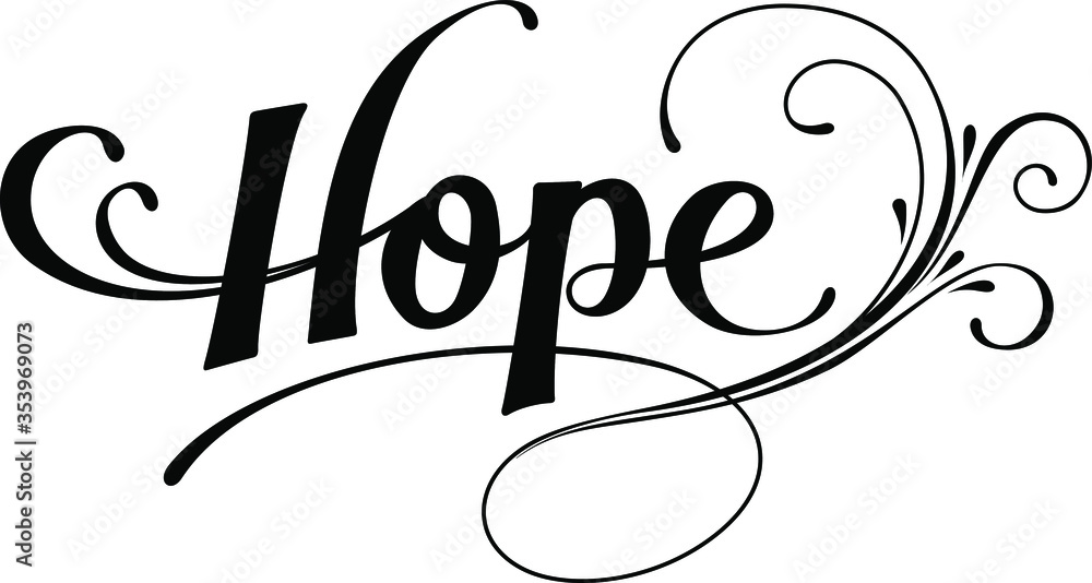 Hope custom calligraphy text เวกเตอร์สต็อก Adobe Stock