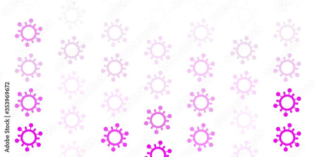 Light Pink vector backdrop with virus symbols. Light Pink vector backdrop with virus symbols.
