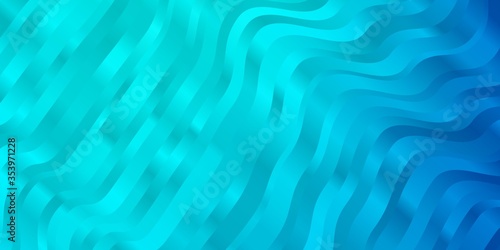 Light BLUE vector backdrop with bent lines. Colorful illustration with curved lines. Pattern for ads, commercials.