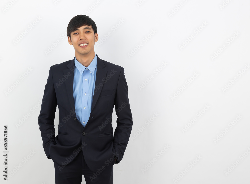 Portrait of Young handsome asian business man isolated on white background. Portrait of Young handsome asian business man isolated on white background.