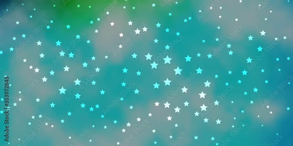 Dark Blue, Green vector template with neon stars. Blur decorative design in simple style with stars. Pattern for websites, landing pages. Dark Blue, Green vector template with neon stars. Blur decorative design in simple style with stars. Pattern for websites, landing pages.