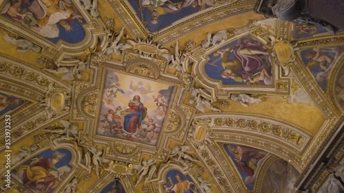 "The Immaculate Conception with Prophets and Doctors" by Il Passignano, in the Baptistery in the Basilica of Santa Maria Maggiore in Rome, Italy.