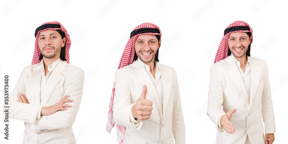 Arab man isolated on the white Arab man isolated on the white