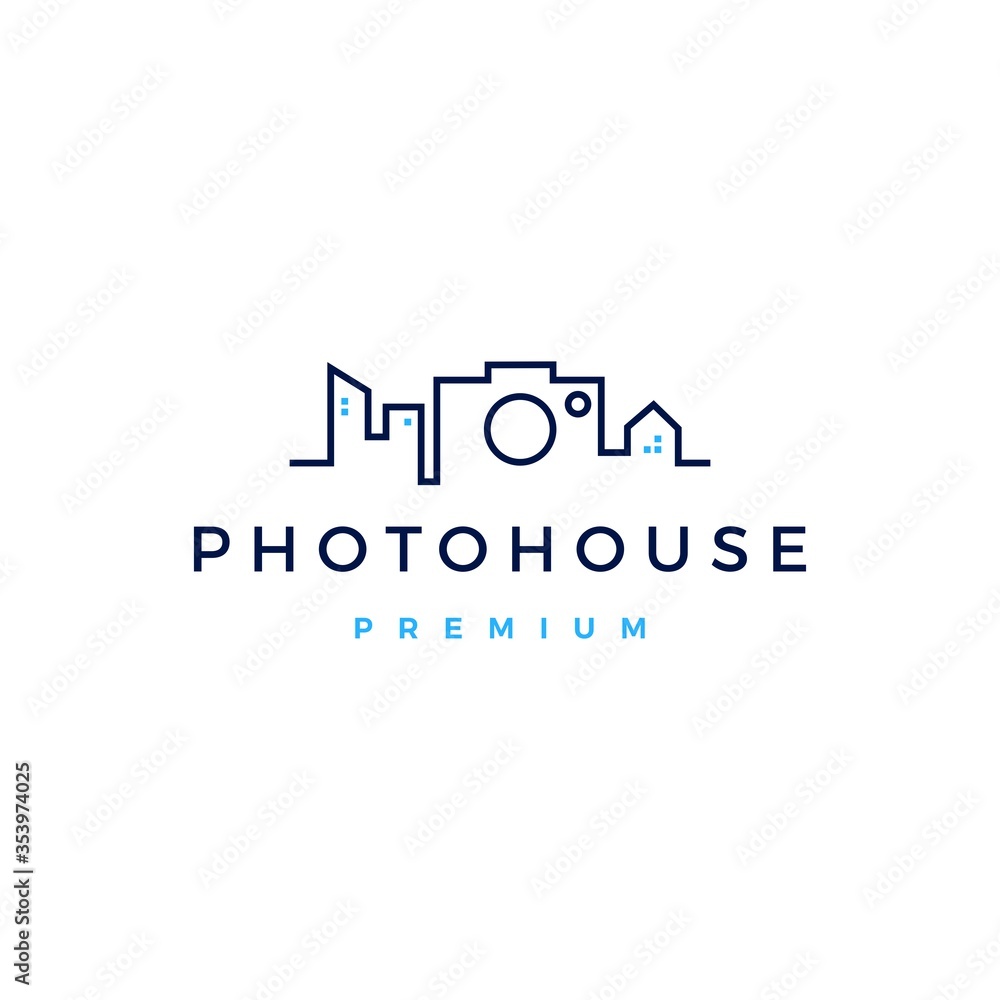 photo house real estate logo vector icon illustration