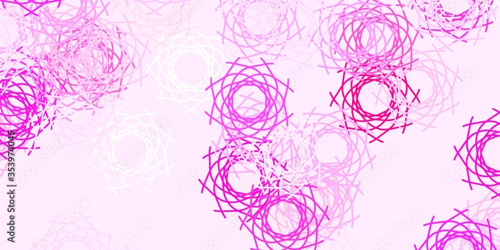 Light Pink, Yellow vector pattern with abstract shapes.