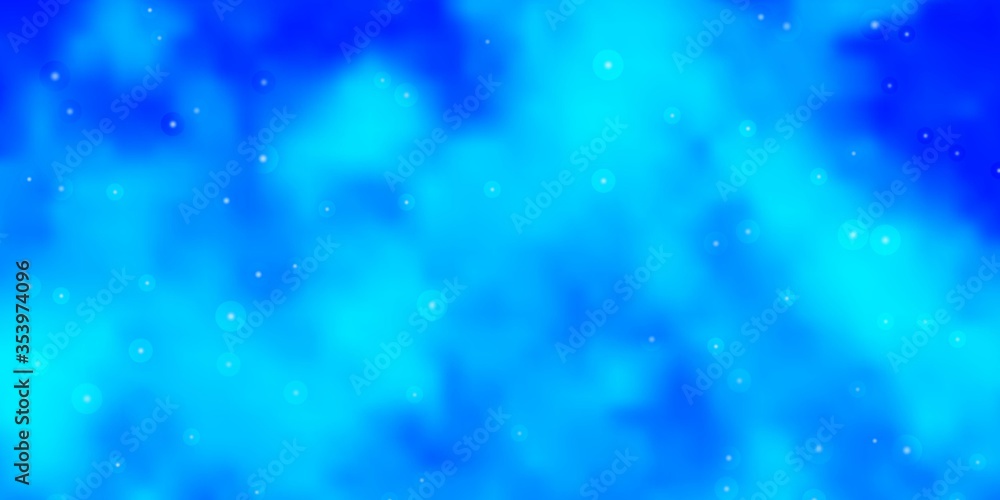 Light BLUE vector pattern with abstract stars. Shining colorful illustration with small and big stars. Pattern for wrapping gifts.