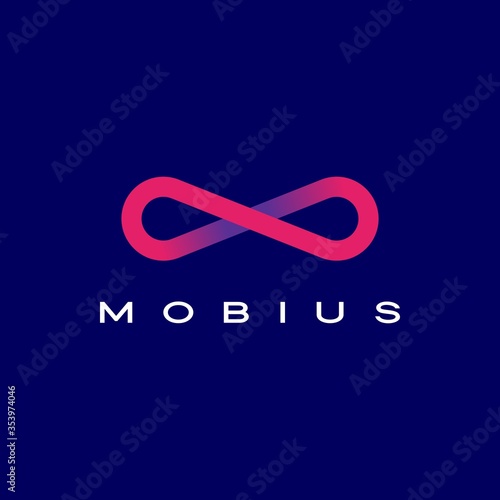 infinity mobius logo vector icon illustration photo