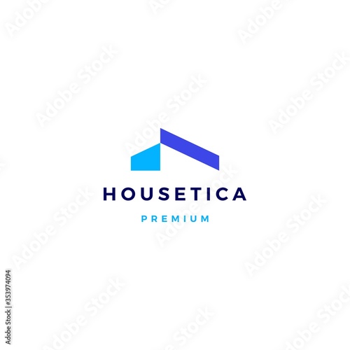 house home mortgage roof architect logo vector icon illustration