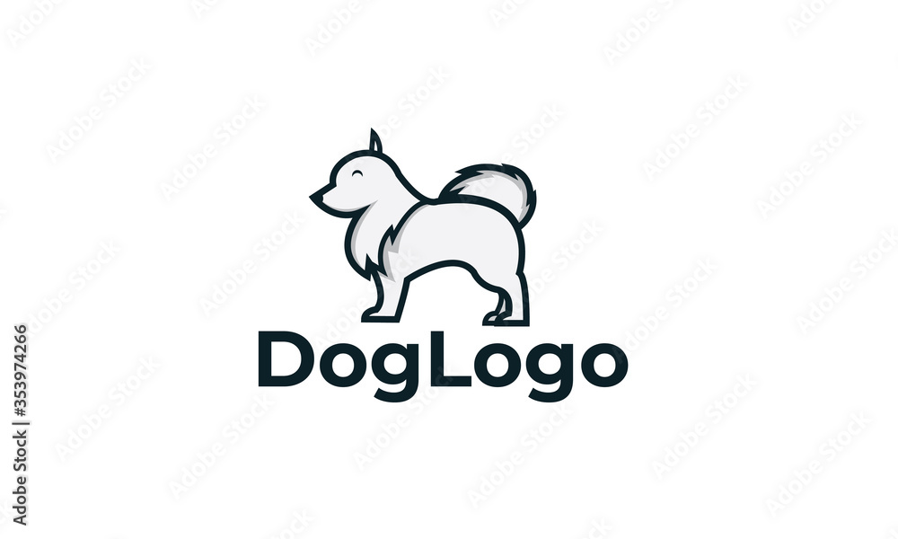 Dog Logo can for Pet Clinic ,Veterinary ,Pet care , Pet Shop - Dog Shop - Dog Community - DOg LOvers with modern design , fresh concept ,blue color and vector EPS 10