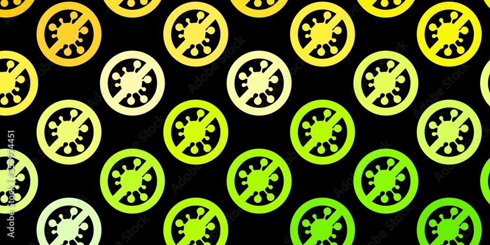 Dark Green, Red vector template with flu signs. Dark Green, Red vector template with flu signs.