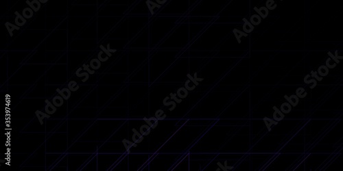 Fototapeta Naklejka Na Ścianę i Meble -  Dark Purple, Pink vector backdrop with lines. Gradient illustration with straight lines in abstract style. Template for your UI design.