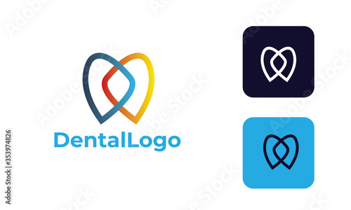 dental care logo can for dental clinic , dental health , tooth logo -tooth medical - doctor tooth - symbol tooth -dentists logo with modern design , fresh concept ,blue color and vector EPS 10