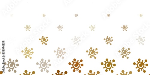 Light Gray vector pattern with coronavirus elements.