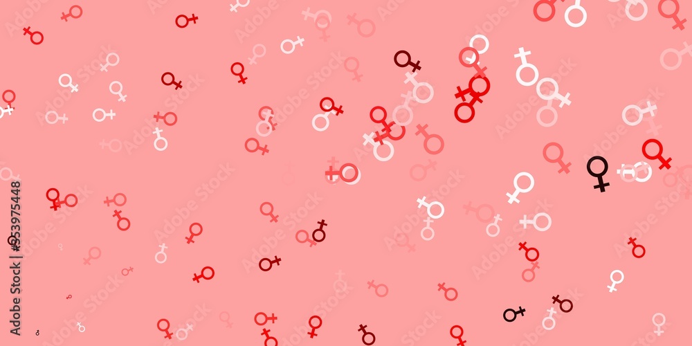 Light Orange vector pattern with feminism elements. Light Orange vector pattern with feminism elements.