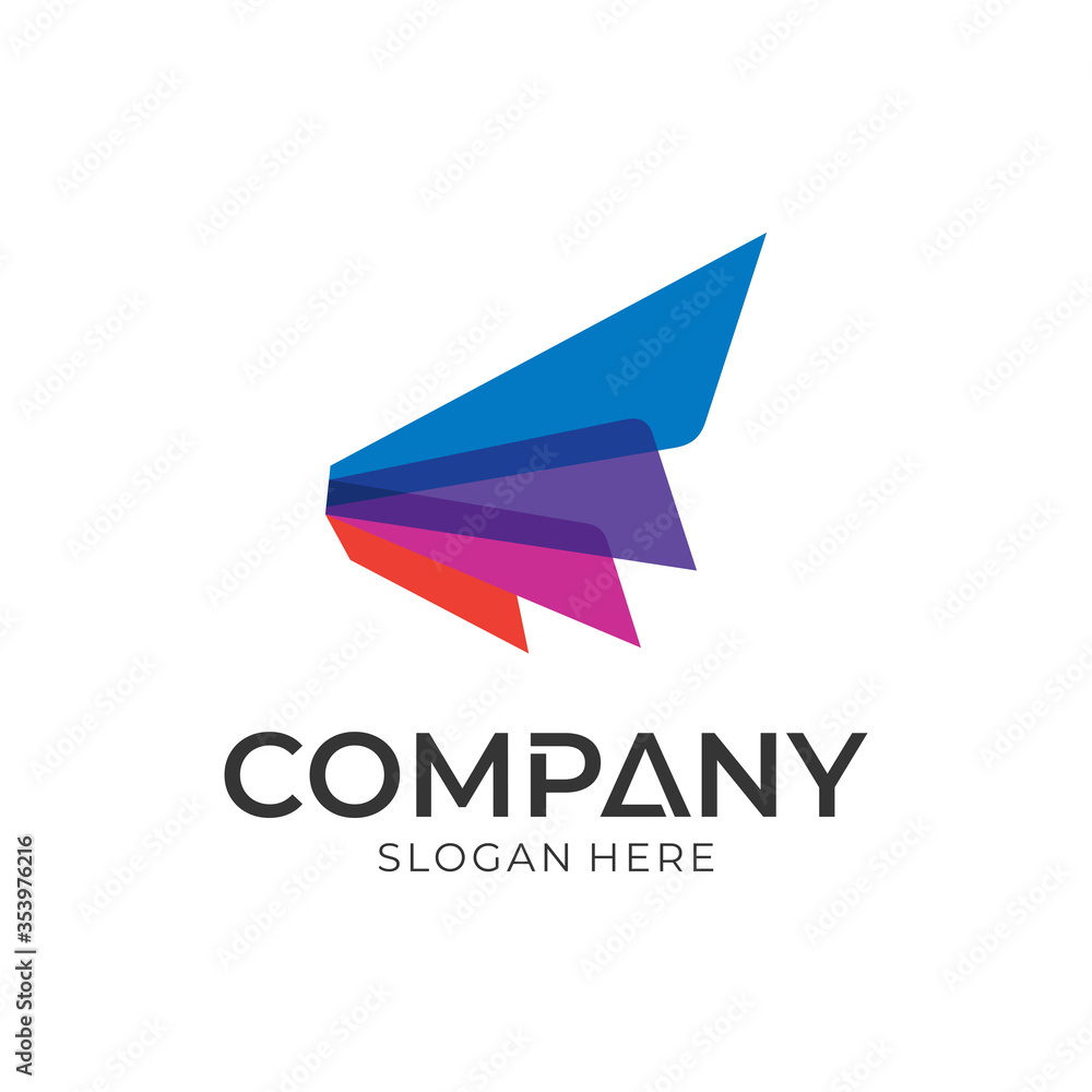 wing logo design, abstract wings colorful logo, transparency color, vector illustration wing logo design, abstract wings colorful logo, transparency color, vector illustration