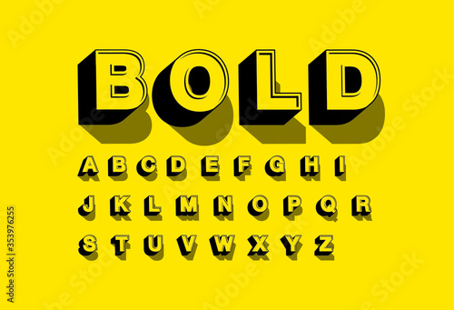 2d bold typography design vector