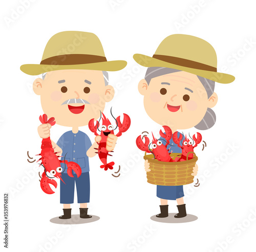 Cartoon Thai Farmer Vector    