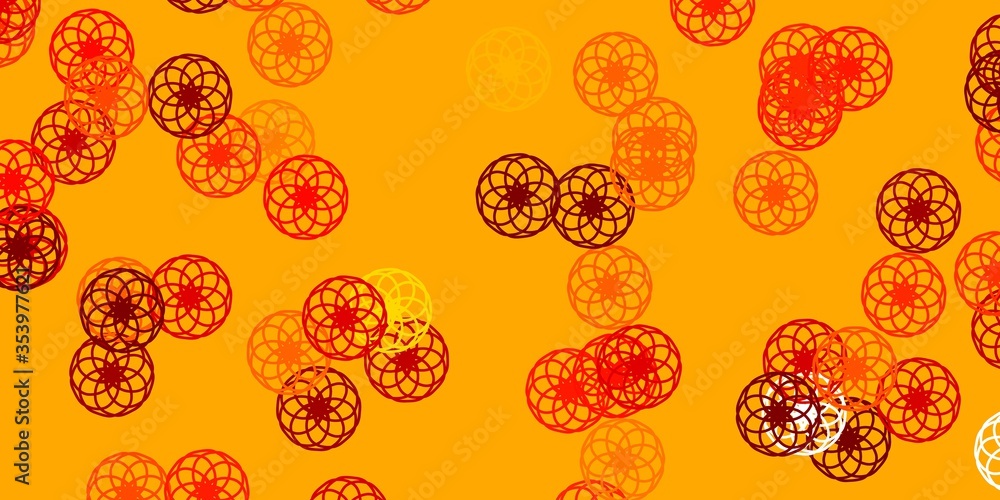 Light Orange vector template with circles. Light Orange vector template with circles.